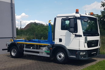 MAN TGL 12.220 HAKOWIEC POD KONTENERY SKIBICKI 4x2 KLIMA DO KONTENERÓW MANUAL 12T POD KONTENER