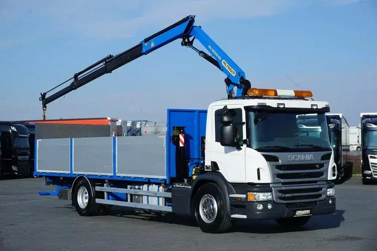 Scania / P 250 / ACC / SKRZYNIOWY + HDS + WINDA / PALFINGER PK 12 002 - EH B / WYSIĘG 10 M zdjęcie 2