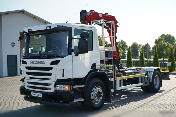 Scania P 280 / SIŁOWNIK DO WYWROTU / + HDS HMF 635 / UDŹWIG 1 500 KG / MAX WYSÓW 7 M / STEROWANIE RADIOWE / EURO 6 zdjęcie 9