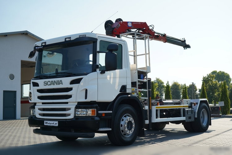 Scania P 280 / SIŁOWNIK DO WYWROTU / + HDS HMF 635 / UDŹWIG 1 500 KG / MAX WYSÓW 7 M / STEROWANIE RADIOWE / EURO 6 zdjęcie 1