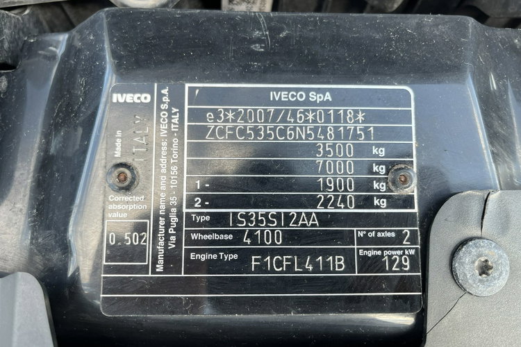 Iveco Daily 35S18 Winda_750kg Chłodnia -29 C/+29 C GWARANCJA 3.0/180KM zdjęcie 33