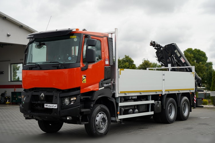 Renault K 380 / 6X4 / SKRZYNIOWY 6.2 M / + HDS HIAB 166 ES-4 / MAX UDŹWIG 6 500 KG / WYSÓW 12.3 M / ROTATOR / STEROWANIE RADIOWE  / SPROWADZONY zdjęcie 11
