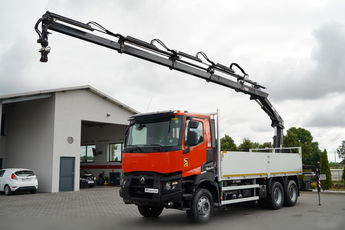 Renault K 380 / 6X4 / SKRZYNIOWY 6.2 M / + HDS HIAB 166 ES-4 / MAX UDŹWIG 6 500 KG / WYSÓW 12.3 M / ROTATOR / STEROWANIE RADIOWE  / SPROWADZONY