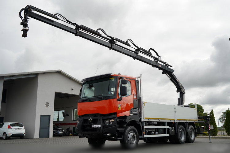 Renault K 380 / 6X4 / SKRZYNIOWY 6.2 M / + HDS HIAB 166 ES-4 / MAX UDŹWIG 6 500 KG / WYSÓW 12.3 M / ROTATOR / STEROWANIE RADIOWE  / SPROWADZONY zdjęcie 2