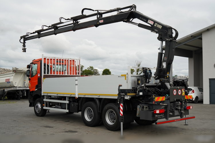 Renault K 380 / 6X4 / SKRZYNIOWY 6.2 M / + HDS HIAB 166 ES-4 / MAX UDŹWIG 6 500 KG / WYSÓW 12.3 M / ROTATOR / STEROWANIE RADIOWE  / SPROWADZONY zdjęcie 4