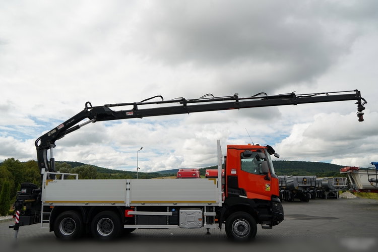 Renault K 380 / 6X4 / SKRZYNIOWY 6.2 M / + HDS HIAB 166 ES-4 / MAX UDŹWIG 6 500 KG / WYSÓW 12.3 M / ROTATOR / STEROWANIE RADIOWE  / SPROWADZONY zdjęcie 6