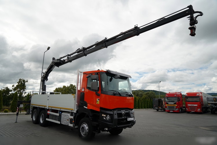 Renault K 380 / 6X4 / SKRZYNIOWY 6.2 M / + HDS HIAB 166 ES-4 / MAX UDŹWIG 6 500 KG / WYSÓW 12.3 M / ROTATOR / STEROWANIE RADIOWE  / SPROWADZONY zdjęcie 8