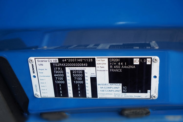 Scania R 450 / HYDRAULIKA / PEŁNY ADR / RETARDER / KLIMATYZACJA POSTOJOWA / ALUFELGI / 2022 ROK / PO KONTRAKCIE SERWISOWYM zdjęcie 36