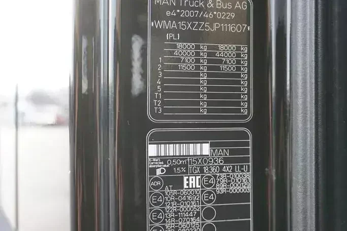 MAN TGX / 18.360 / ACC / E 6 / FIRANKA / 19 PALET / ŁAD. 7650 KG zdjęcie 11