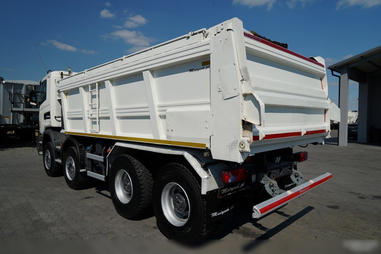 Scania G 410 / 8X4 / ZABUDOWA SAMOWYŁADOWCZA DO ASFALTU / 2X HYDROKLAPA / DACH HYDRAULICZNY / POD ROZŚCIEŁACZ zdjęcie 12