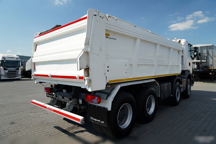 Scania G 410 / 8X4 / ZABUDOWA SAMOWYŁADOWCZA DO ASFALTU / 2X HYDROKLAPA / DACH HYDRAULICZNY / POD ROZŚCIEŁACZ zdjęcie 13