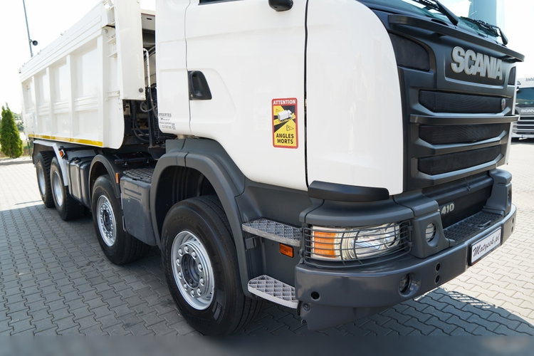 Scania G 410 / 8X4 / ZABUDOWA SAMOWYŁADOWCZA DO ASFALTU / 2X HYDROKLAPA / DACH HYDRAULICZNY / POD ROZŚCIEŁACZ zdjęcie 16