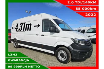 Volkswagen Crafter L3H2 99999zł NETTO 2.0 TDi/140KM