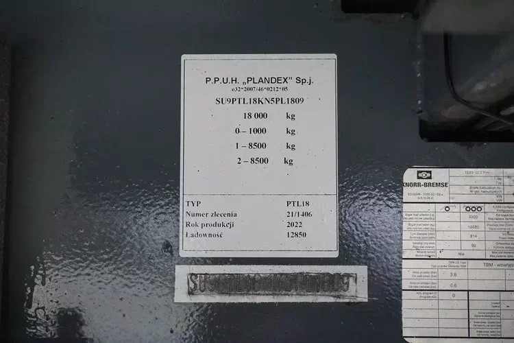 Inna PLANDEX / TANDEM / PRZEJAZDOWA / DŁ. 7.75 M / OS PODNOSZONA zdjęcie 11