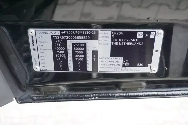 Scania R 410 / LNG / ACC / EURO 6 / ZESTAW PRZEJAZDOWY 120 M3 / RETARDER zdjęcie 11