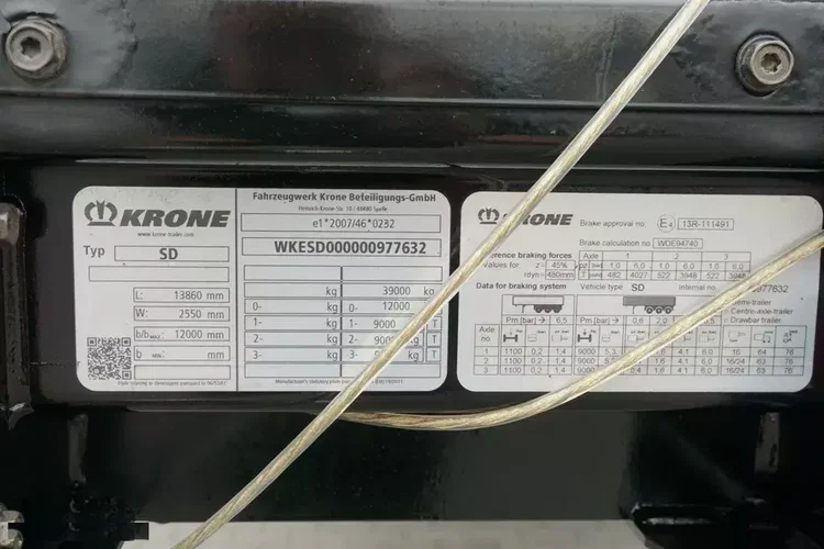 Krone / FIRANKA / DACH PODNOSZONY / XL / 2 X OŚ PODNOSZONA zdjęcie 10