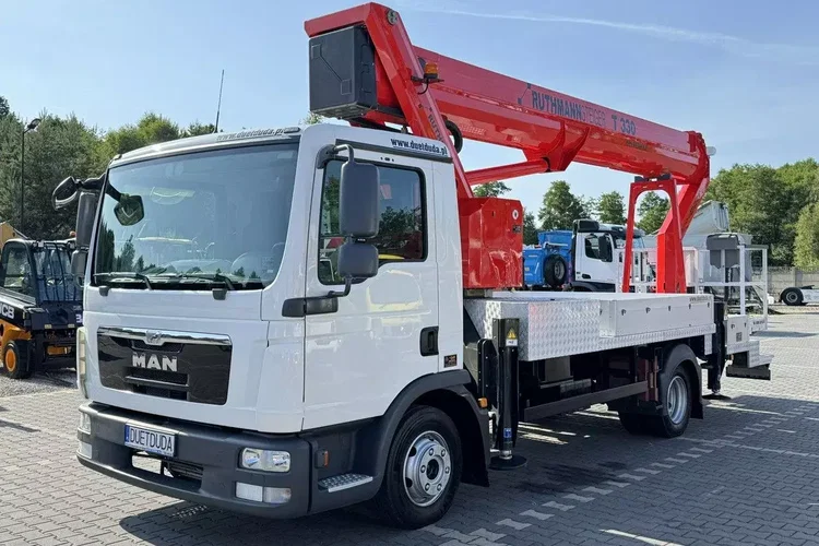 TGL 7.150 Zwyżka Ruthmann T330 33-Metry DMC 7500KG 21m w Bok zdjęcie 16