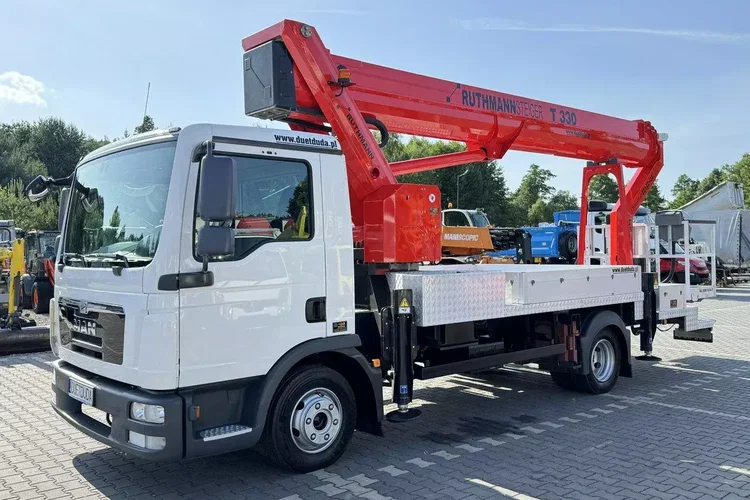 TGL 7.150 Zwyżka Ruthmann T330 33-Metry DMC 7500KG 21m w Bok zdjęcie 3