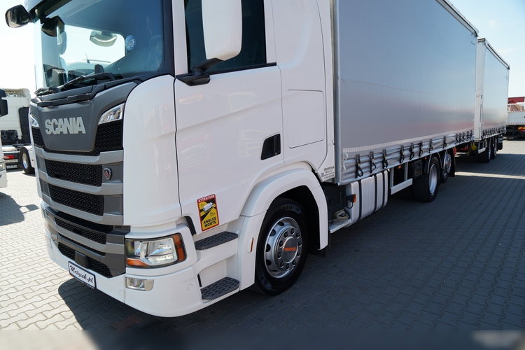 Scania R 450 / ZESTAW TANDEM 120 M3 / PRZEJAZDOWY / OŚ SKRĘTNA PODNOSZONA / MEGA /  2021 ROK / FRUEHAUF / PO KONTRAKCIE SERWISOWYM zdjęcie 11