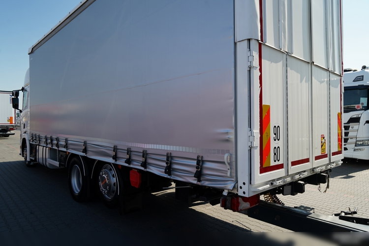 Scania R 450 / ZESTAW TANDEM 120 M3 / PRZEJAZDOWY / OŚ SKRĘTNA PODNOSZONA / MEGA /  2021 ROK / FRUEHAUF / PO KONTRAKCIE SERWISOWYM zdjęcie 14