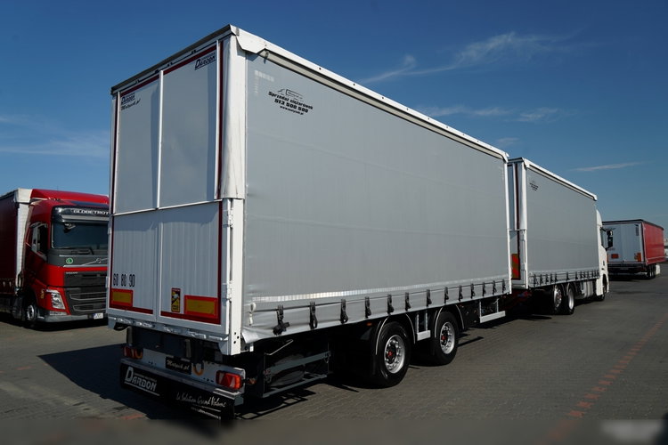 Scania R 450 / ZESTAW TANDEM 120 M3 / PRZEJAZDOWY / OŚ SKRĘTNA PODNOSZONA / MEGA /  2021 ROK / FRUEHAUF / PO KONTRAKCIE SERWISOWYM zdjęcie 6