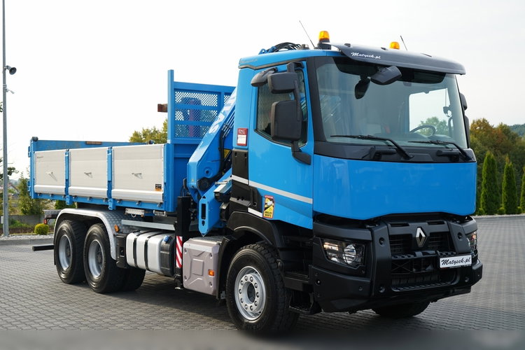 Renault C 430 / 6X4 / WYWROTKA 5.5 M + HDS ATLAS 240.2 A5 / WYSIĘG 14.5 M / MAX UDŹWIG 4520 KG / STEROWANIE RADIOWE / ROTATOR / WIDŁY DO PALET / 2020 ROK zdjęcie 15