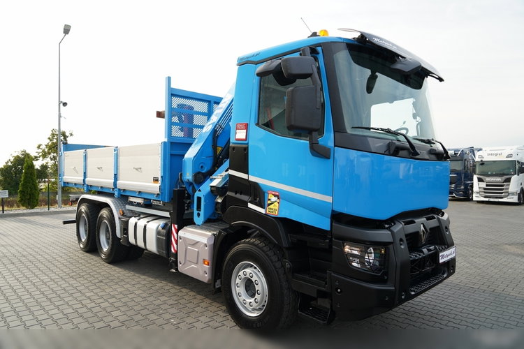 Renault C 430 / 6X4 / WYWROTKA 5.5 M + HDS ATLAS 240.2 A5 / WYSIĘG 14.5 M / MAX UDŹWIG 4520 KG / STEROWANIE RADIOWE / ROTATOR / WIDŁY DO PALET / 2020 ROK zdjęcie 16