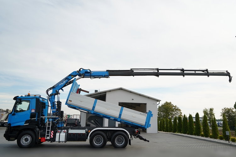 Renault C 430 / 6X4 / WYWROTKA 5.5 M + HDS ATLAS 240.2 A5 / WYSIĘG 14.5 M / MAX UDŹWIG 4520 KG / STEROWANIE RADIOWE / ROTATOR / WIDŁY DO PALET / 2020 ROK zdjęcie 3