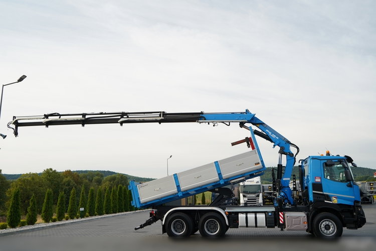 Renault C 430 / 6X4 / WYWROTKA 5.5 M + HDS ATLAS 240.2 A5 / WYSIĘG 14.5 M / MAX UDŹWIG 4520 KG / STEROWANIE RADIOWE / ROTATOR / WIDŁY DO PALET / 2020 ROK zdjęcie 6