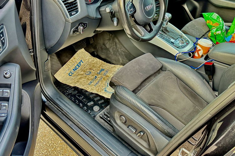 Audi Q5 2.0tdi quattro automat s-Line skóry ledy bi xenon serwis zamiana 1.r.g zdjęcie 10