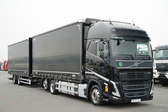 Volvo FH 500 / XXL / ZESTAW TANDEM PRZEJAZDOWY 120 M3 / 2024 / KLIMATYZACJA POSTOJOWA / ZAWIESIE DOKI DO WÓZKA / OŚ PODNOSZONA / ALUFELGI / PRZYCZEPA WECON / PO KONTRAKCIE SERWISOWYM