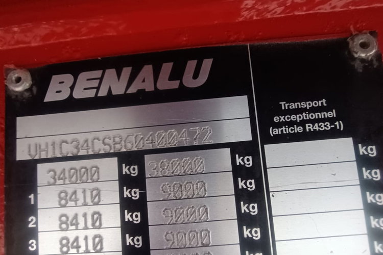 BENALU WYWROTKA 71 m3 / ALUMINIOWA  /  OŚ PODNOSZONA/ ALUFELGI / SPROWADZONA zdjęcie 19