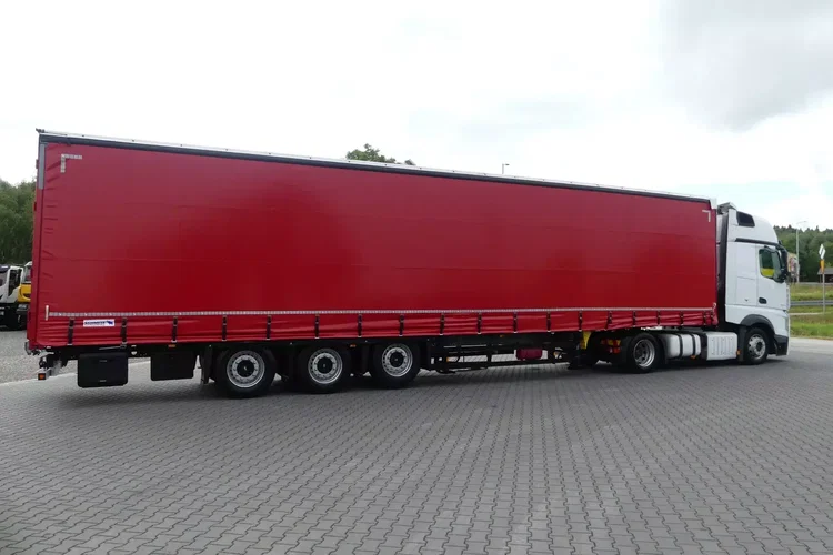 Mercedes ACTROS 1845 + SCHMITZ FIRANKA / ZESTAW MEGA / OŚ PODNOSZONA / zdjęcie 10