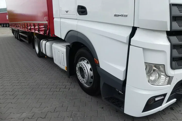 Mercedes ACTROS 1845 + SCHMITZ FIRANKA / ZESTAW MEGA / OŚ PODNOSZONA / zdjęcie 15
