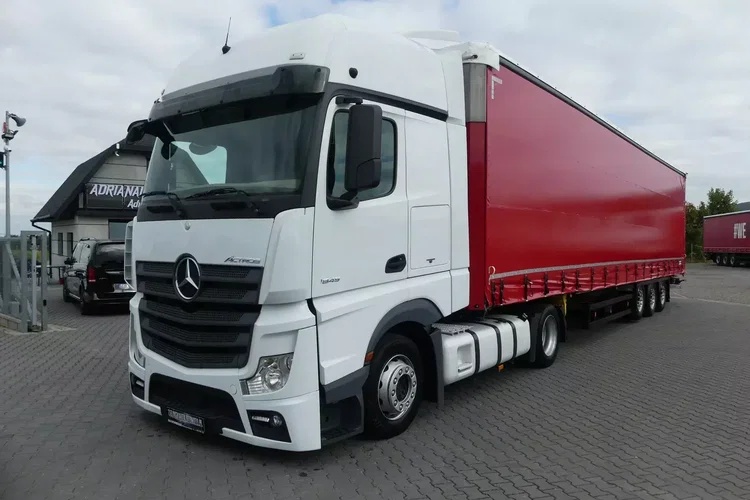 Mercedes ACTROS 1845 + SCHMITZ FIRANKA / ZESTAW MEGA / OŚ PODNOSZONA / zdjęcie 2