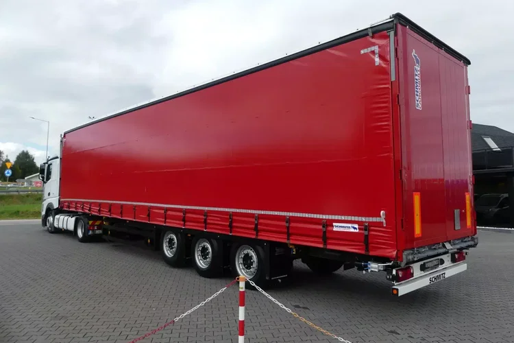 Mercedes ACTROS 1845 + SCHMITZ FIRANKA / ZESTAW MEGA / OŚ PODNOSZONA / zdjęcie 5