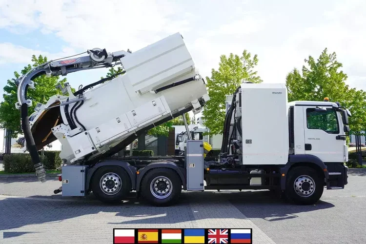 MAN TGS 26.340 E6 / Beczka asenizacyjna Rivard 11.8 m3 / 170 tys. km / oś skrętna zdjęcie 1