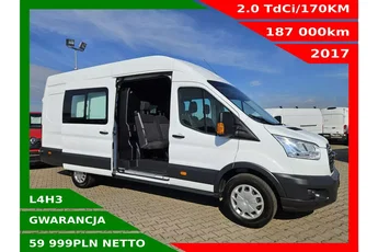Ford transit L4H3 59999zł NETTO Brygadówka 6 osób 2.0TdCi/170KM