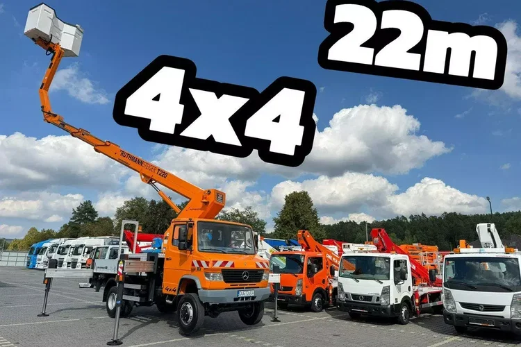 Mercedes Vario 814 D 4x4 Zwyżka RUTHMANN STEIGER T220 Podnośnik Koszowy zdjęcie 2