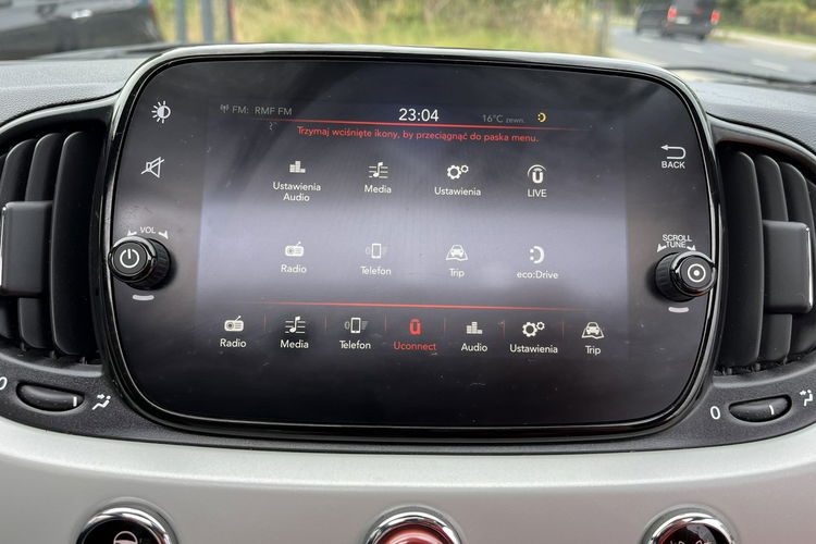 Fiat 500 1.2 Zarejestrowany Tablet Skóry Szyber Led Alu Stan Idealny Bezwypadko zdjęcie 30