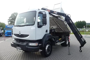 Renault MIDLUM 180 4x4 / WYWROTKA + HDS HIAB SKŁADANY W Z /