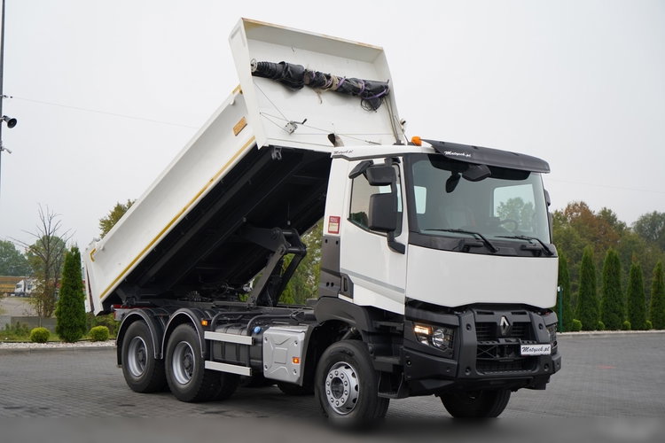 Renault K 480 / 6x4 / WYWROTKA DWUSTRONNA 5.2 M / HYDROBURTA / KLAPO-DRZWI / PO KONTRAKCIE SERWISOWYM zdjęcie 9