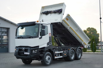 Renault K 480 / 6x4 / WYWROTKA DWUSTRONNA 5.2 M / HYDROBURTA / KLAPO-DRZWI / PO KONTRAKCIE SERWISOWYM
