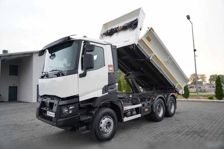 Renault K 480 / 6x4 / WYWROTKA DWUSTRONNA 5.2 M / HYDROBURTA / KLAPO-DRZWI / PO KONTRAKCIE SERWISOWYM zdjęcie 2