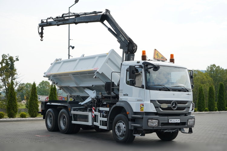 Mercedes AXOR 2633 / 6x4 / WYWROTKA  5.3 M / HYDROBURTA  / + HDS HIAB 122 B-2 / STEROWANIE RADIOWE / ROTATOR / MANUAL /   / 2013 ROK  zdjęcie 10
