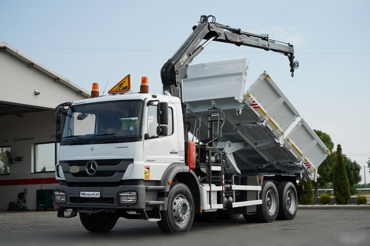 Mercedes AXOR 2633 / 6x4 / WYWROTKA  5.3 M / HYDROBURTA  / + HDS HIAB 122 B-2 / STEROWANIE RADIOWE / ROTATOR / MANUAL /   / 2013 ROK  zdjęcie 1