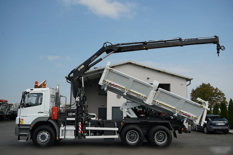 Mercedes AXOR 2633 / 6x4 / WYWROTKA  5.3 M / HYDROBURTA  / + HDS HIAB 122 B-2 / STEROWANIE RADIOWE / ROTATOR / MANUAL /   / 2013 ROK  zdjęcie 2