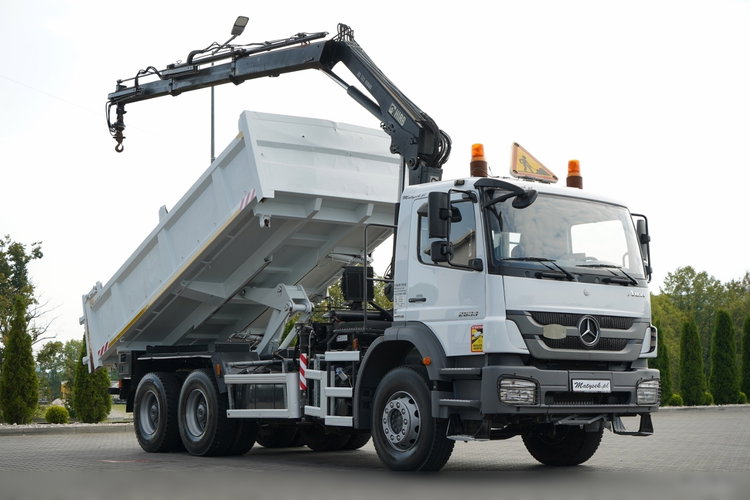 Mercedes AXOR 2633 / 6x4 / WYWROTKA  5.3 M / HYDROBURTA  / + HDS HIAB 122 B-2 / STEROWANIE RADIOWE / ROTATOR / MANUAL /   / 2013 ROK  zdjęcie 6