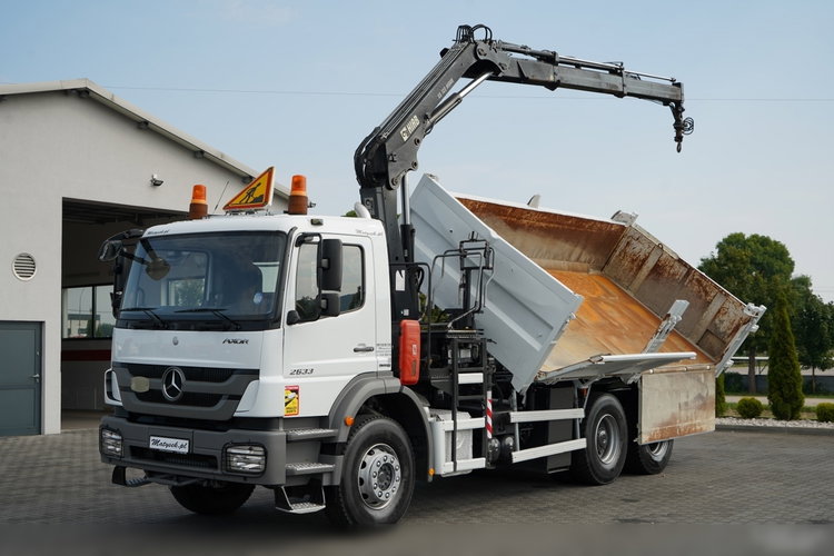 Mercedes AXOR 2633 / 6x4 / WYWROTKA  5.3 M / HYDROBURTA  / + HDS HIAB 122 B-2 / STEROWANIE RADIOWE / ROTATOR / MANUAL /   / 2013 ROK  zdjęcie 7