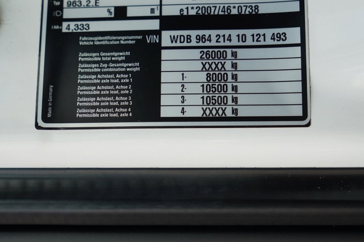 Mercedes / AROCS 2640 / 6x4 / SKRZYNIOWY - 6, 5 M / HDS HIAB XS 144 / wysów: 12, 5 M / EURO 6 / STEROWANIE RADIOWE / ROTATOR / OPONY 100 % / zdjęcie 37